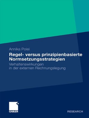 cover image of Regel- versus prinzipienbasierte Normsetzungsstrategien